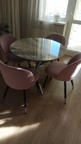 Стул на металлокаркасе Gabi 1 light purple / black фото покупателя 266