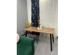 Деревянный стол Лота Лофт 120(160)х75 черный матовый / бетон светлый фото покупателя 640