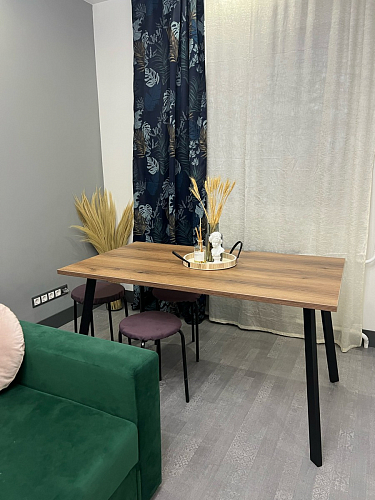 Стол раскладной Лота Лофт 120 25 мм юта / черный матовый фото покупателя 640