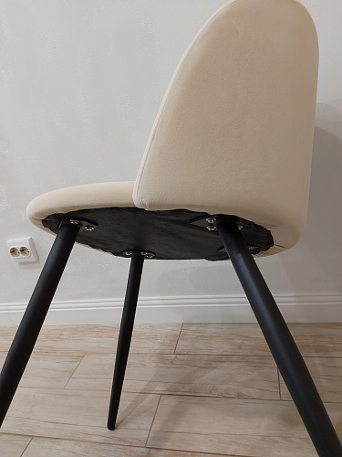 Стул на металлокаркасе Gabi 1 light purple / black / gold фото покупателя 271