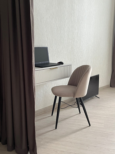 Стул на металлокаркасе Gabi 1 light blue / black / gold фото покупателя 828