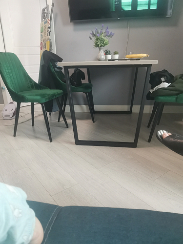 Деревянный стол Лота Лофт 140х80 черный матовый / бетон светлый фото покупателя 158