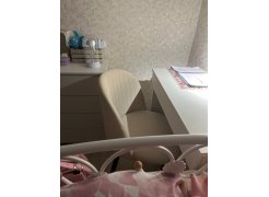 Стул на металлокаркасе Gabi 1 бежевый / черный с серебряными наконечниками фото покупателя 542