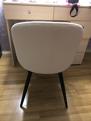 Стул на металлокаркасе Gabi 1 light purple / black / gold фото покупателя 82