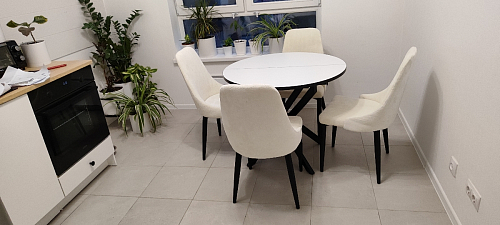 Стул на металлокаркасе Kora beige / black фото покупателя 300