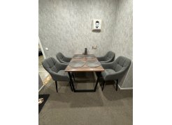 Стол Лота Лофт 120 25 мм сабия / черный матовый фото покупателя 702