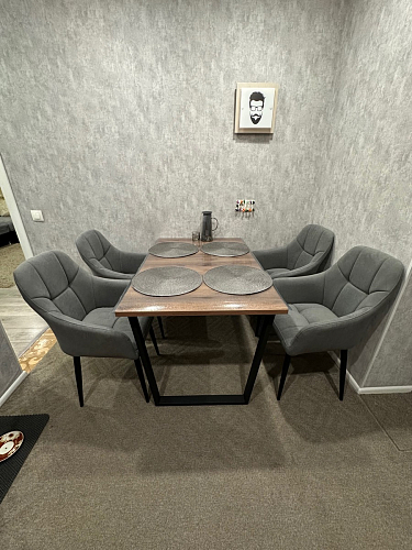 Деревянный стол Лота Лофт 140х80 дуб крафт табачный / черный матовый фото покупателя 702