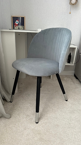 Стул на металлокаркасе Gabi gray / black фото покупателя 161