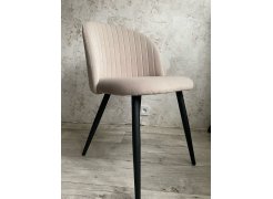 Стул на металлокаркасе Gabi 1 бежевый / черный с серебряными наконечниками фото покупателя 290