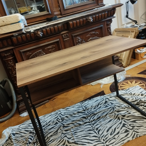 Письменный стол Клер Лофт дуб делано светлый / белый матовый фото покупателя 21