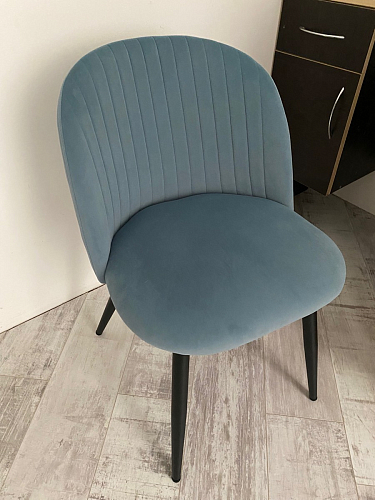 Стул на металлокаркасе Gabi dark beige / black / silver фото покупателя 33