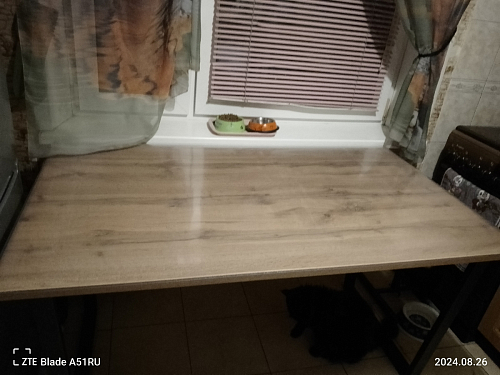 Стол Лота Лофт 140 25 мм черный матовый / бетон фото покупателя 447