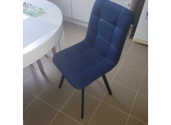 Стул на металлокаркасе Чилли синяя ткань / белый фото покупателя 390