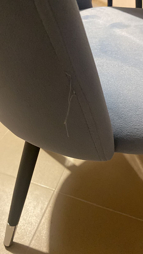 Стул на металлокаркасе Gabi 1 light blue / black / gold фото покупателя 99