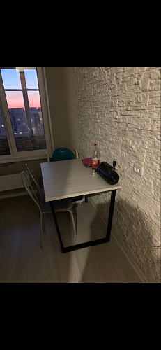 Деревянный стол Лота Лофт 120х75 белый матовый / дуб крафт золотой фото покупателя 336