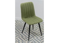 Стул на металлокаркасе Дани серый велюр / белый из шоурума 1