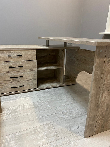 Компьютерный стол КСТ-109П правый дуб сонома / белый фото покупателя 57