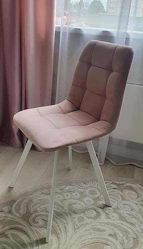 Стул на металлокаркасе Чилли темно-серый / черный каркас фото покупателя 680