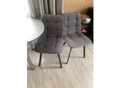 Стул на металлокаркасе Чилли синяя ткань / белый фото покупателя 543