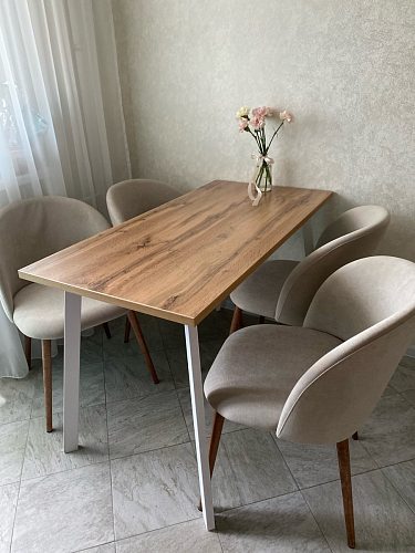 Стол Тринити Лофт 120 32 мм дуб галифакс табако / черный матовый фото покупателя 938