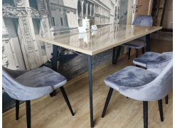 Стол Тринити Лофт 120 32 мм бетон / черный матовый фото покупателя 515