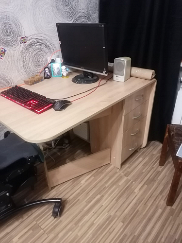 Стол-книжка Глория 606 М с ящиками дуб сонома фото покупателя 65