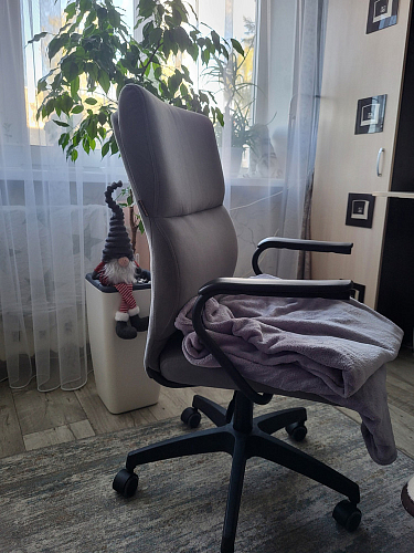 Компьютерное кресло Benefit флок бежевый 7 фото покупателя 46