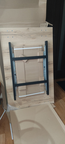 Деревянный стол Лота Лофт 140х80 черный матовый / бетон светлый фото покупателя 1022