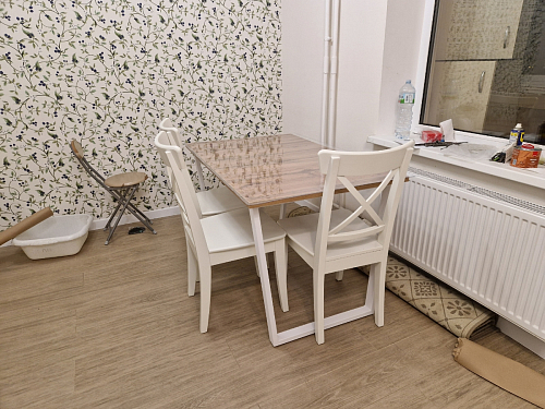 Деревянный стол Лота Лофт 140х80 дуб крафт табачный / черный матовый фото покупателя 567