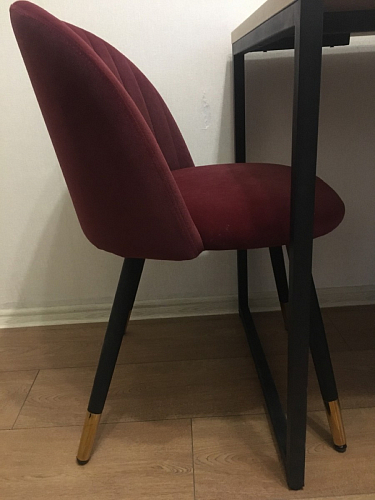 Стул на металлокаркасе Gabi 1 light purple / black / gold фото покупателя 172