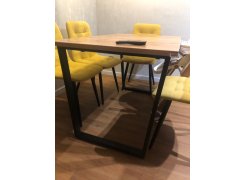 Деревянный стол Лота Лофт 120(160)х75 черный матовый / бетон светлый фото покупателя 64