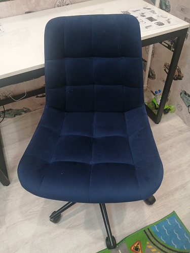 Компьютерное кресло Честер темно-серый / золото  - Уцененный экземпляр фото покупателя 34