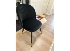 Стул на металлокаркасе Gabi 1 бежевый / черный с серебряными наконечниками фото покупателя 164