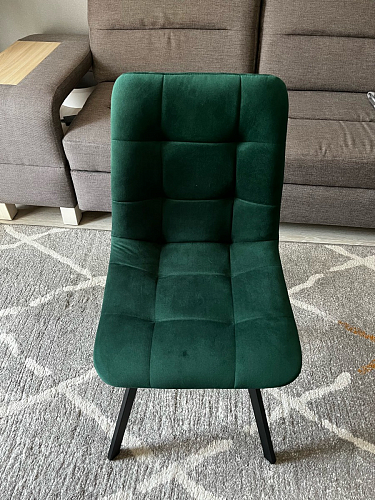 Стул на металлокаркасе Чилли синяя ткань / белый фото покупателя 744