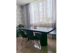 Керамический стол Готланд 180(240)х90х79 вяз скандинавский / золото фото покупателя 19