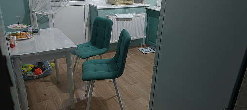 Стул на металлокаркасе Чилли зеленый / черный фото покупателя 56