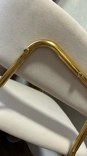 Стул на металлокаркасе Kamelia green / gold фото покупателя 61