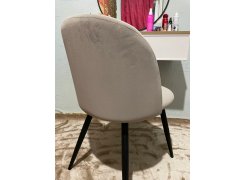 Стул на металлокаркасе Gabi 1 бежевый / черный с серебряными наконечниками фото покупателя 470