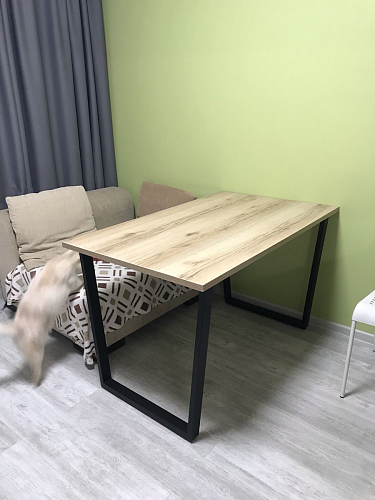 Стол Лота Лофт 120 32 мм бетон / черный матовый фото покупателя 246