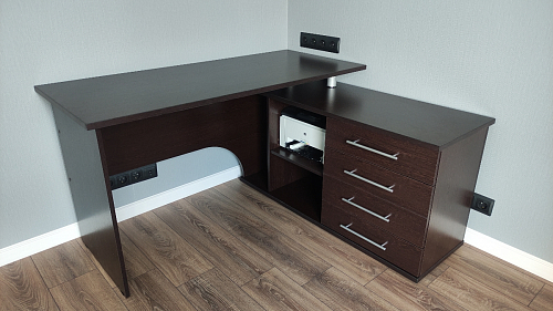 Компьютерный стол КСТ-109П правый дуб сонома / белый фото покупателя 21