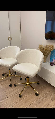 Компьютерное кресло Lika white teddy / black фото покупателя 11