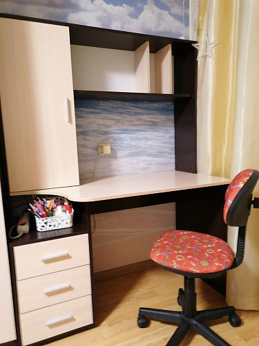 Компьютерный стол КСТ-16 левый дуб сонома / белый фото покупателя 131