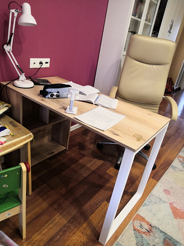 Письменный стол Битти Лофт 116х60х75 креатель / черный матовый фото покупателя 42