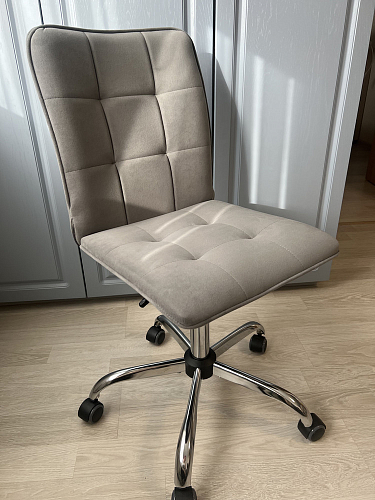 Компьютерное кресло One/Ван флок бежевый 7 фото покупателя 64