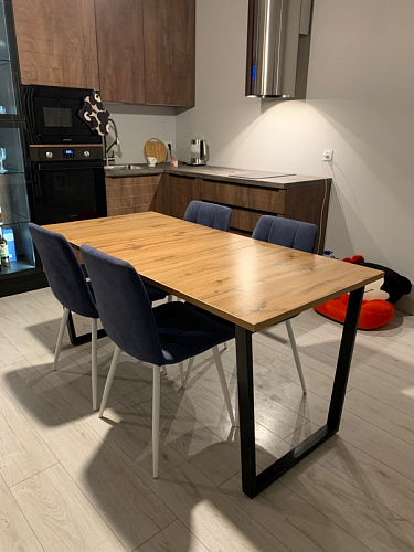 Стол раскладной Лота Лофт 120 25 мм юта / черный матовый фото покупателя 73