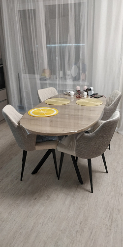 Стул на металлокаркасе Velen light gray / black фото покупателя 14