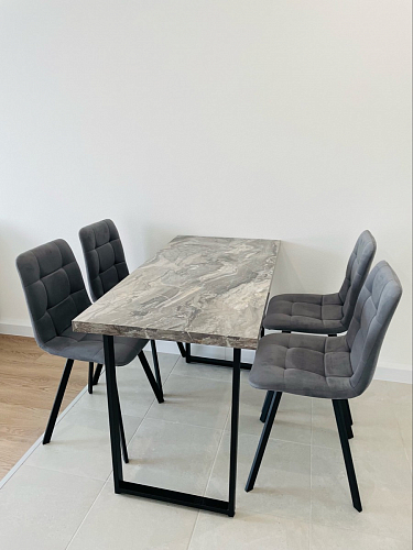 Комплект стульев Чилли 4 шт темно-серый / черный фото покупателя 415