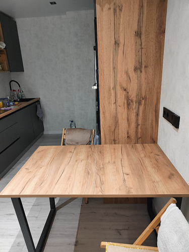 Деревянный стол Лота Лофт 120x75 дуб крафт табачный / черный матовый фото покупателя 764