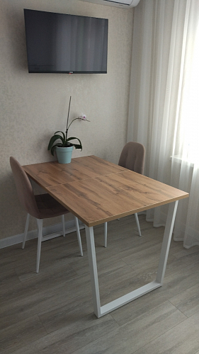 Стол Лота Лофт 140 25 мм черный матовый / бетон фото покупателя 429