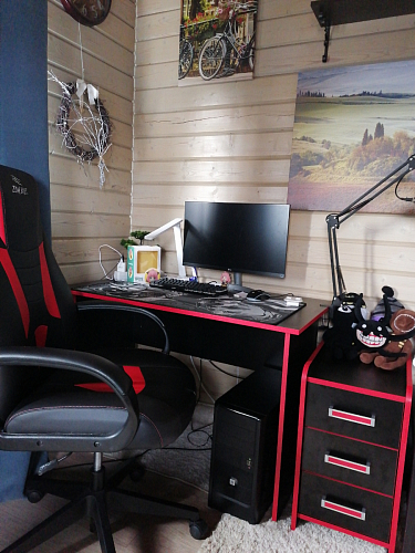 Тумба Ханна черная / красная  - Уцененный экземпляр фото покупателя 124